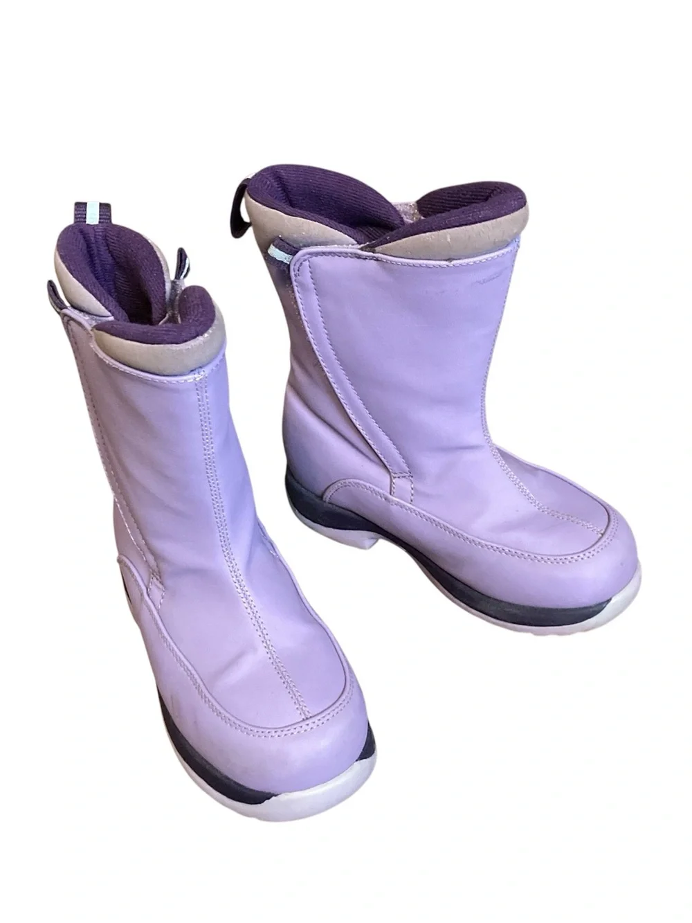 Lands’ End Winter Snow Boots Kids 12 Lavender Purple